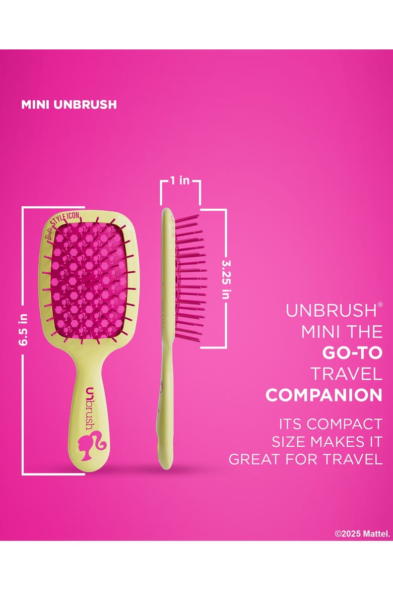 Unbrush Barbie Mini Detangling Brush, Alternate, color, Pale Yellow