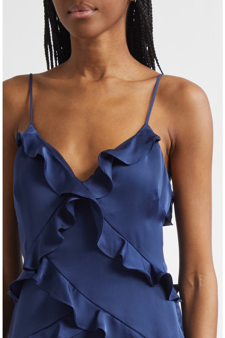 Maria Ruffle Detail Minidress, Alternate, color, SPRING NAVY