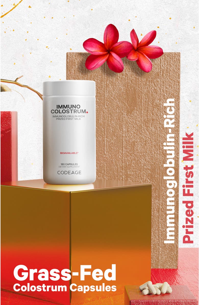 Codeage Grass-Fed Colostrum Capsules Supplement, Alternate, color, White