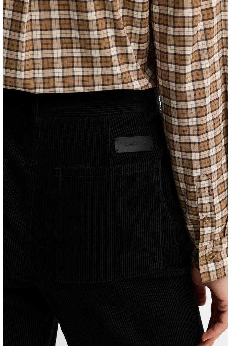 Emmy Wide Leg Corduroy Trousers, Alternate, color, BLACK