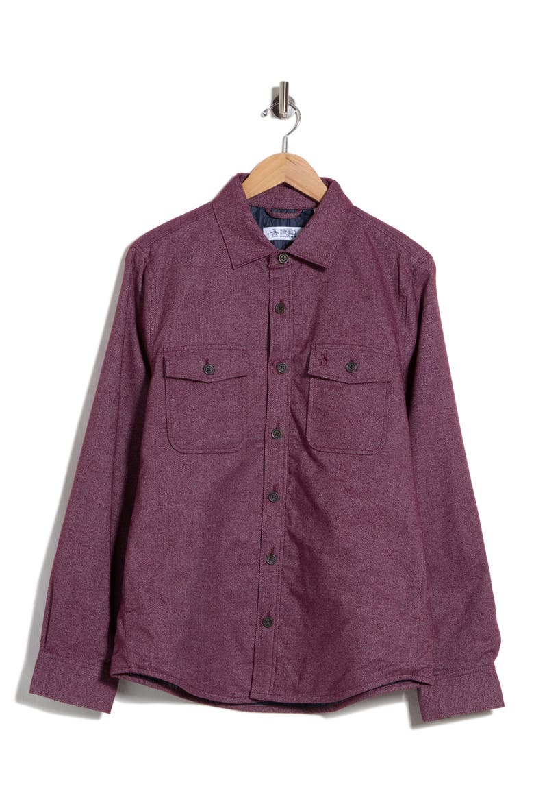 Heathered Shirt Jacket, Main, color, PORT ROYALE