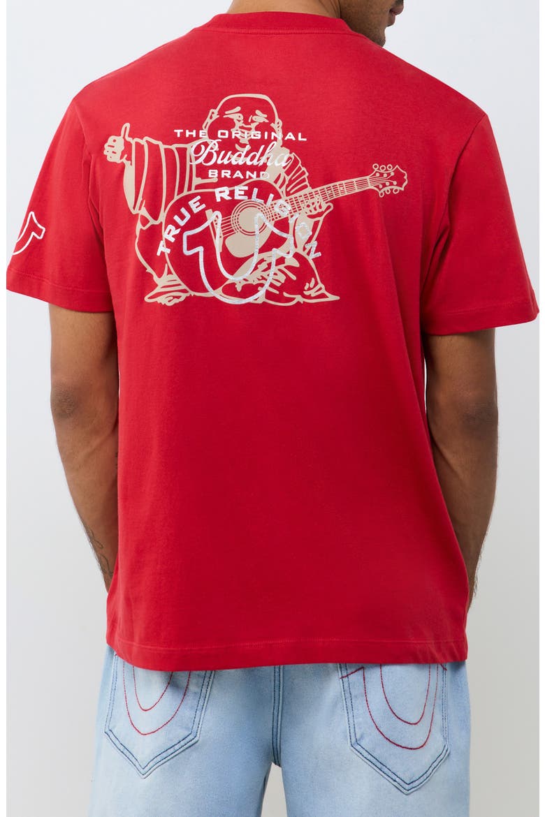 Envision Script Buddha Graphic T-Shirt, Alternate, color, TRV RED