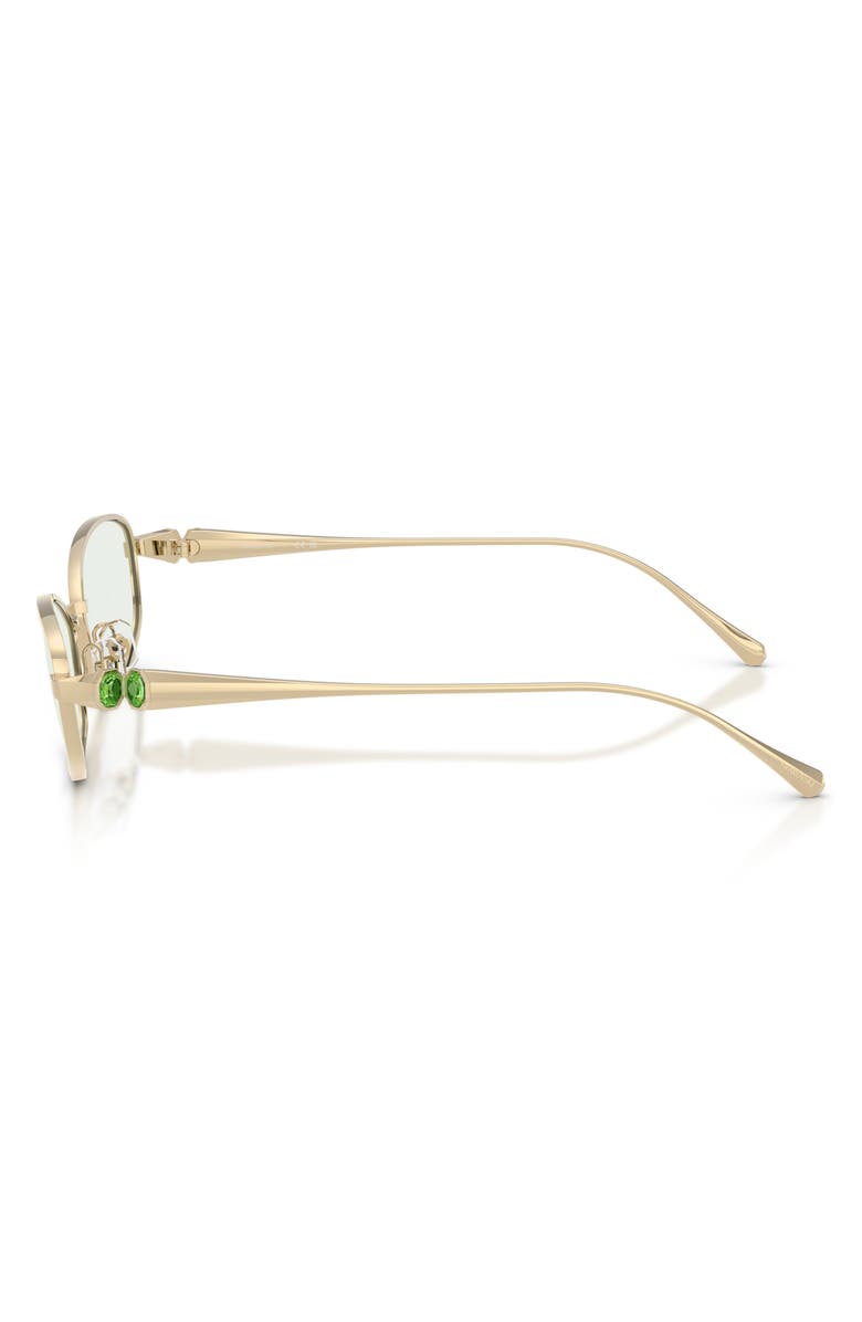 Swarovski 55mm Pillow Sunglasses, Alternate, color, Gold / Photo Green To Green