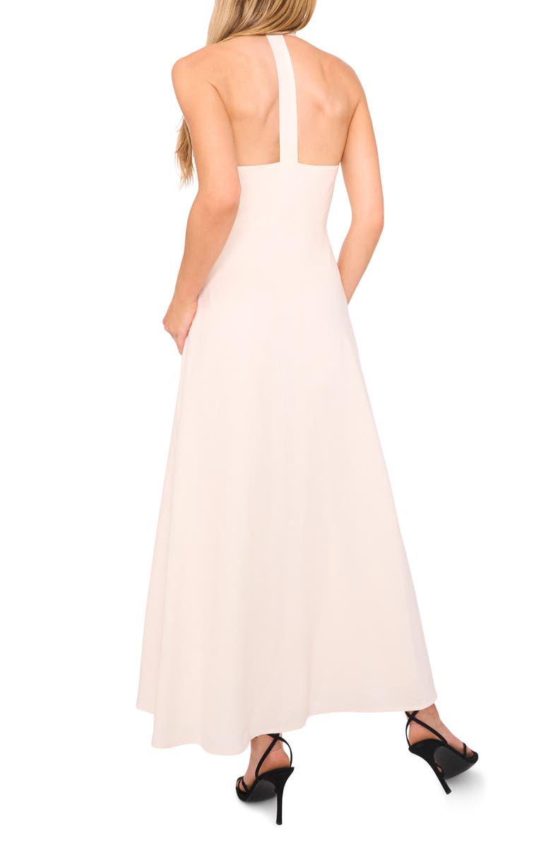 Halogen<sup>®</sup> Halter Neck Linen Blend Maxi Dress, Alternate, color, Rich Black