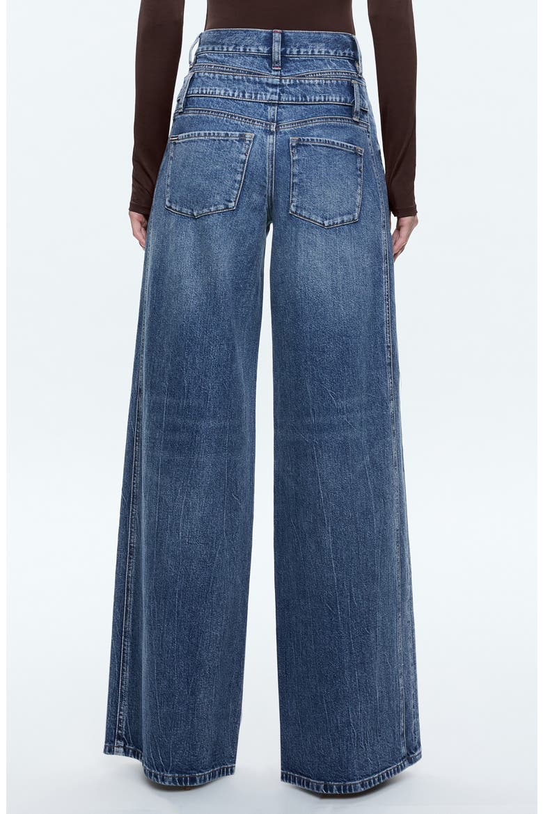 Double Waistband Wide Leg Jeans, Alternate, color, BROOKLYN BLUE