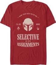 Star Wars: The Mandalorian and Grogu Men's Star Wars The Mandalorian and Grogu Selective In My Assignments  Graphic T-Shirt