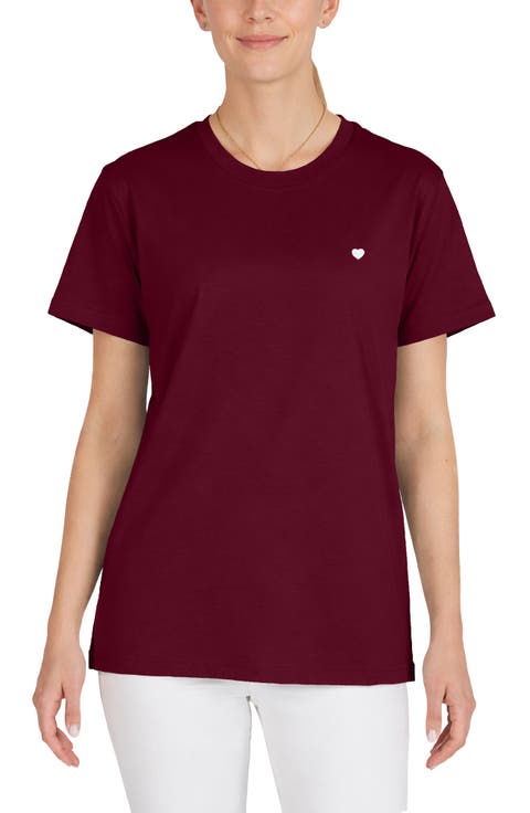 Womens Lil Heart Jersey Relaxed Tee