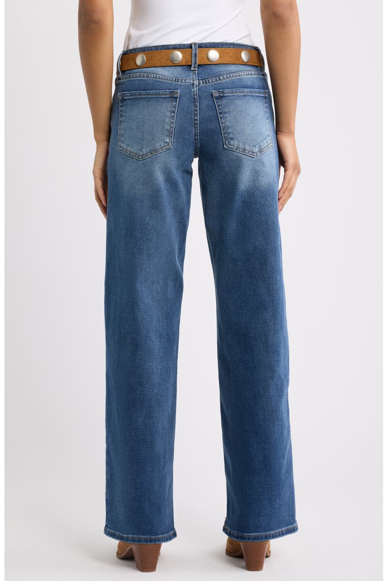 Britney Belt Low Rise Wide Leg Jeans, Alternate, color, 08PT - TINTED DARK W