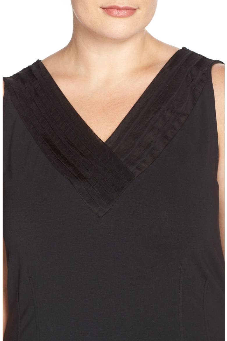 'Sweet Pleat' Sleeveless Top, Alternate, color, BLACK ONYX