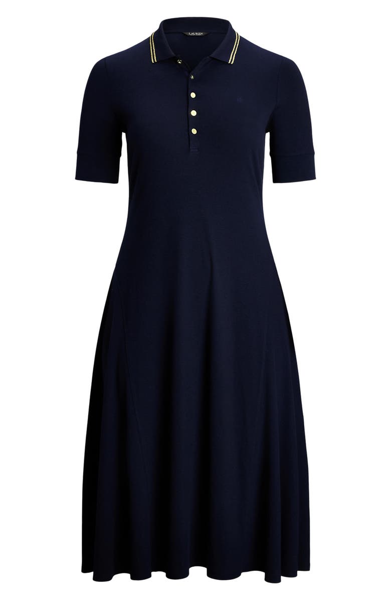 Lauren Ralph Lauren Tipped Collar Polo Dress, Alternate, color, 