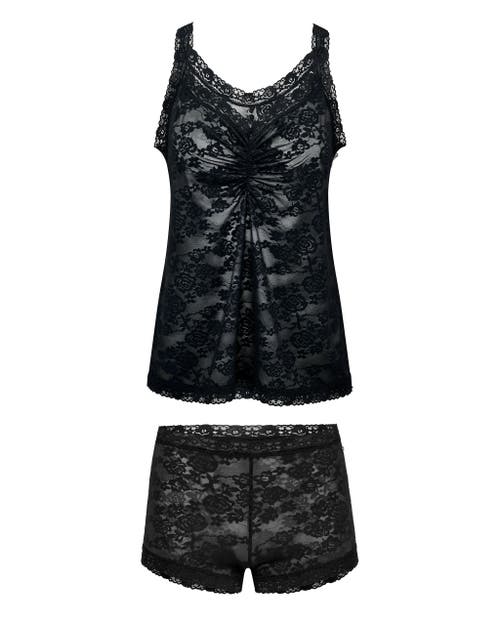 Adore Me Alicent Cami & Shorts Set In Black