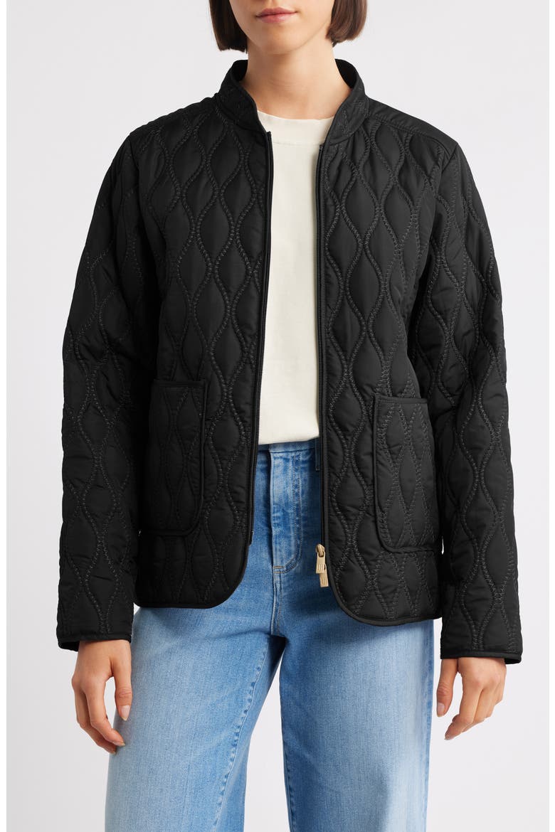 Aros 06 Quilted Jacket, Alternate, color, BLACK