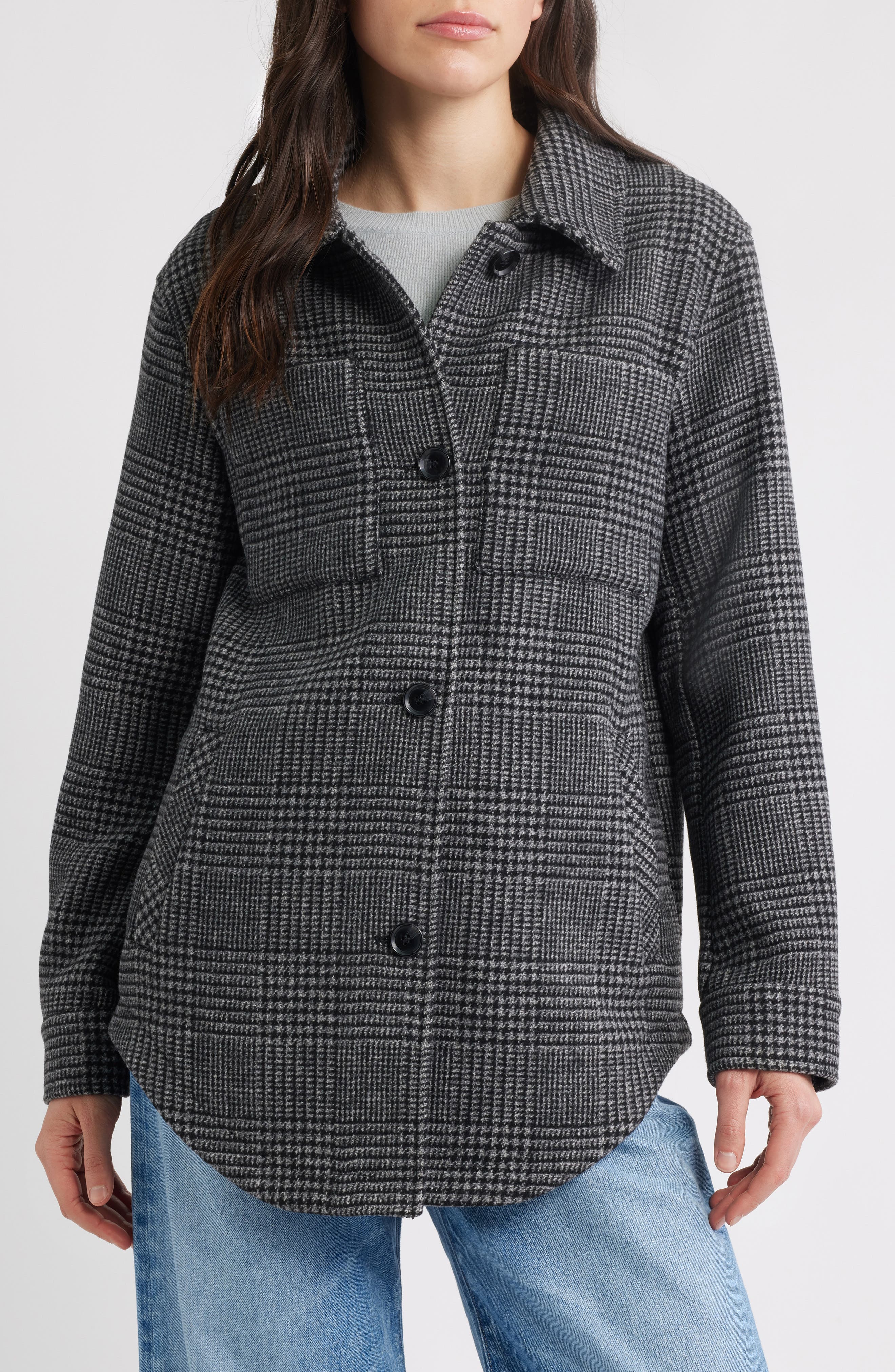 Sam Edelman Plaid Shirt Jacket