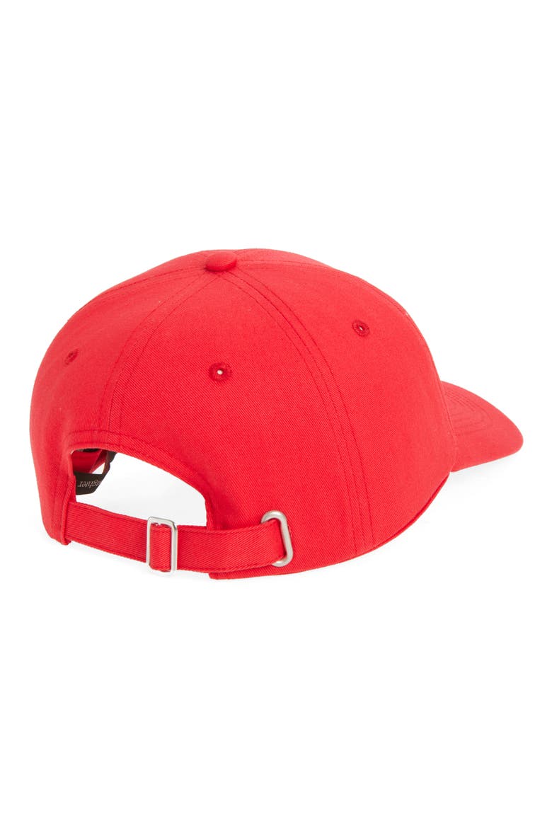 Valentine Logo Cotton Twill Baseball Cap, Alternate, color, RED