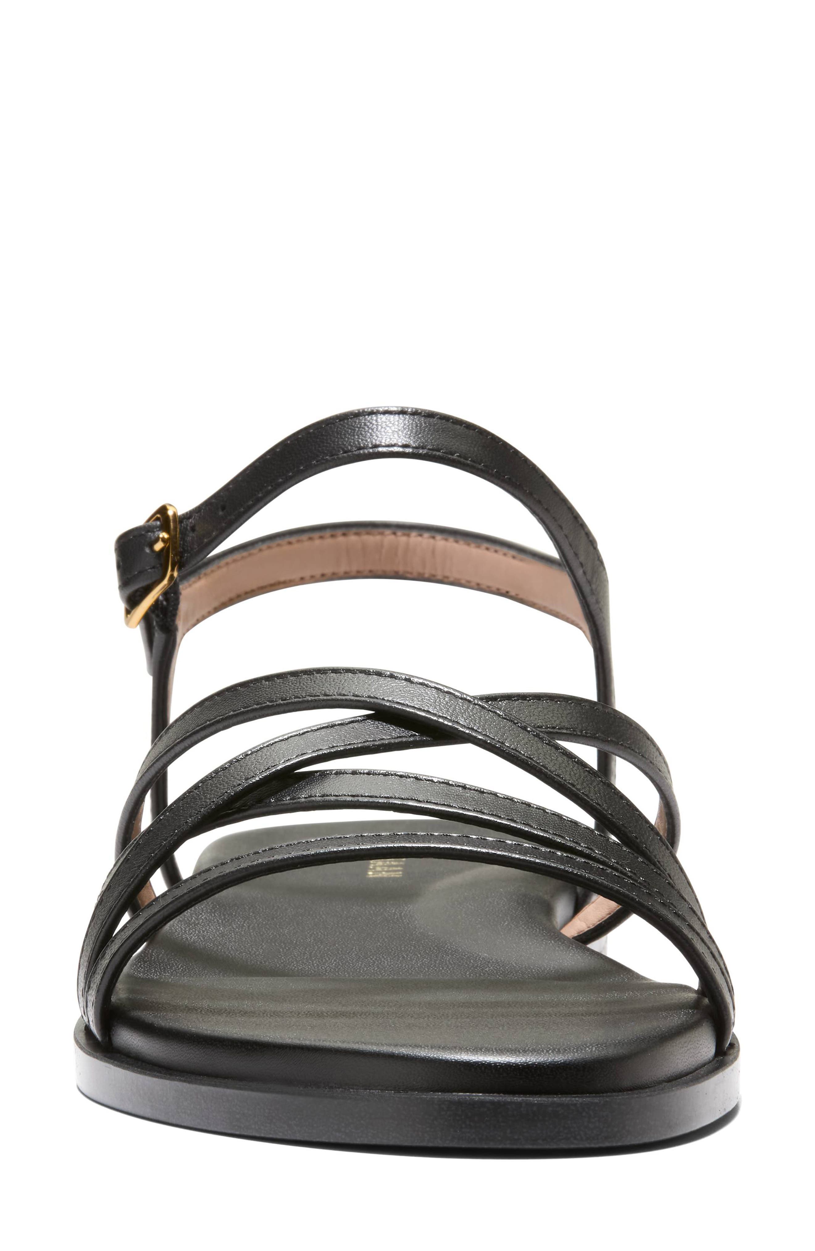 Cole Haan Flynn Strappy Sandal, Alternate, color, Black Leather