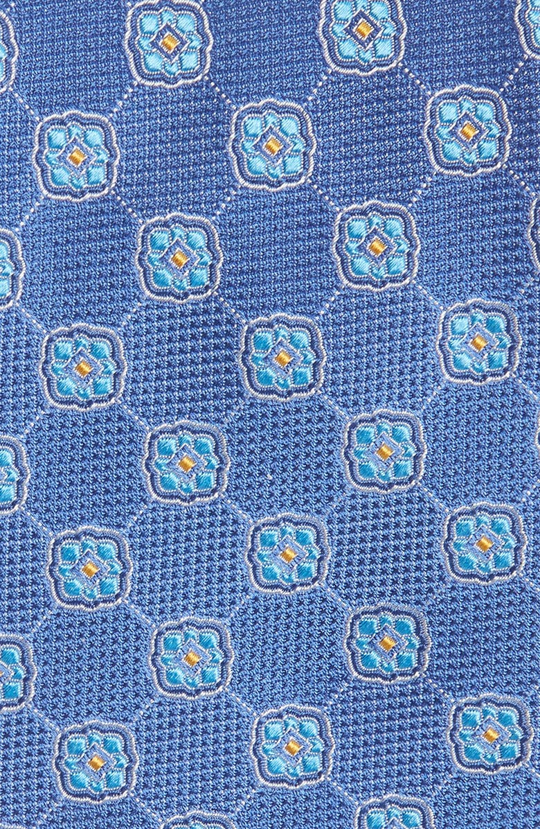 Eton Geometric Medallion Silk Tie, Alternate, color, 