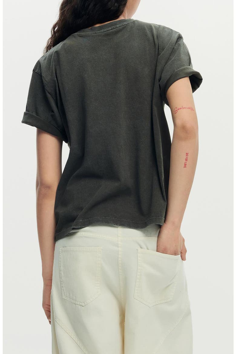 Floral Cotton Graphic T-Shirt, Alternate, color, DARK GREY