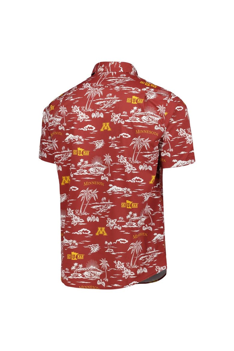 Men's Reyn Spooner Maroon Minnesota Golden Gophers Performance Button-Down Shirt, Alternate, color, Maroon