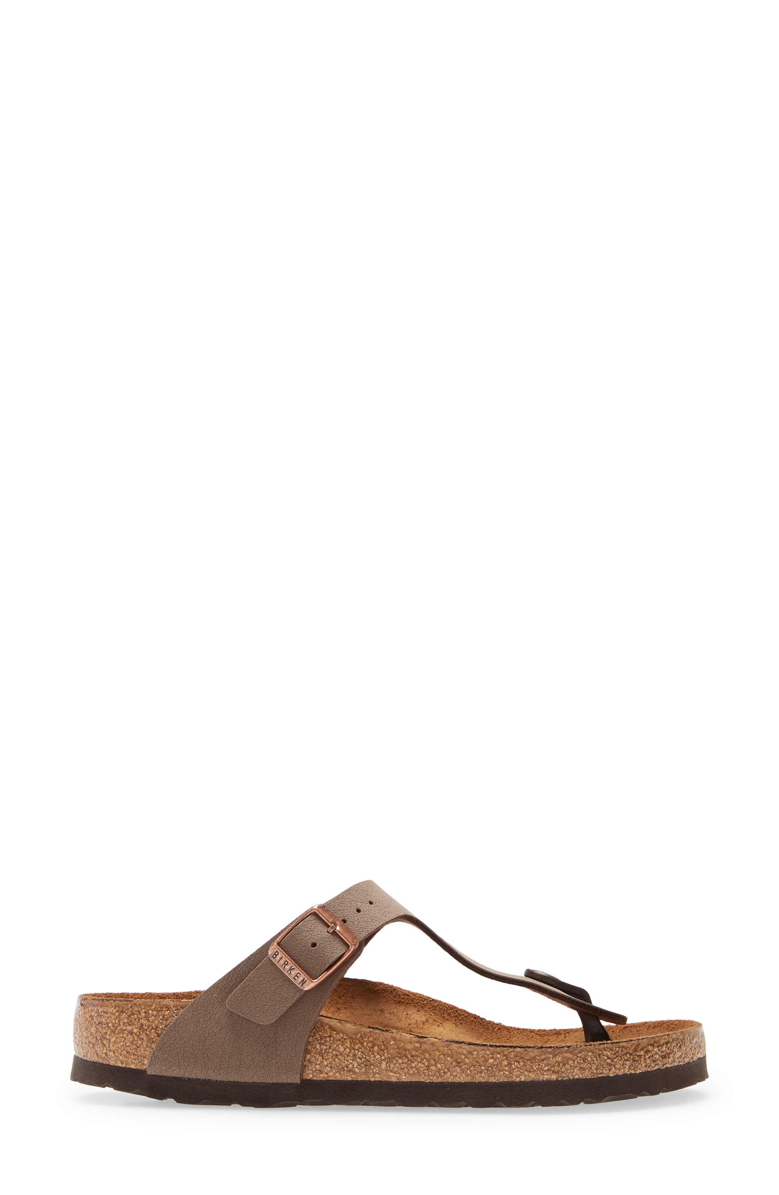 Birkenstock Gizeh Birko-Flor Sandal, Alternate, color, Brown