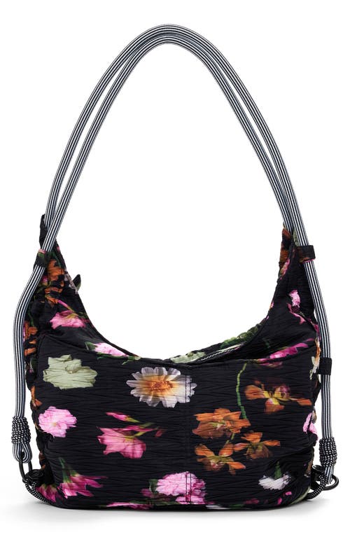 Desigual Ruched Floral Shoulder Bag