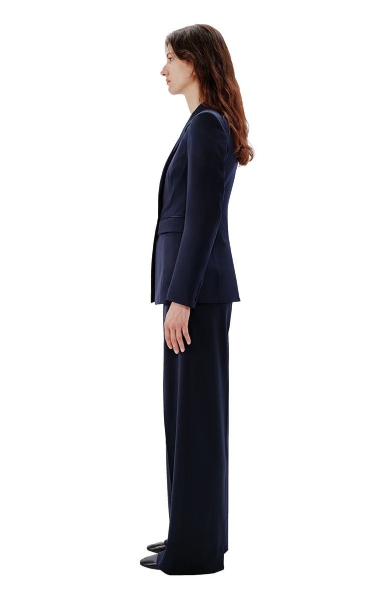 Another Tomorrow SEAMED WAIST JACKET, Alternate, color, Navy