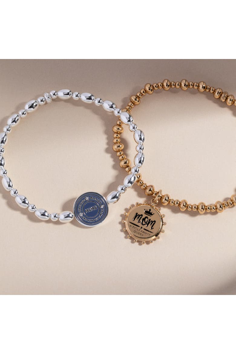 BILY Mom - Title Above Queen Stretch Bracelet, Alternate, color, Gold