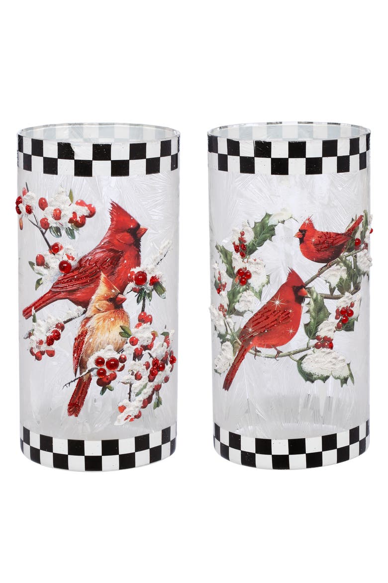 Cardinal Berry Décor, Set of 4, Main, color, Red