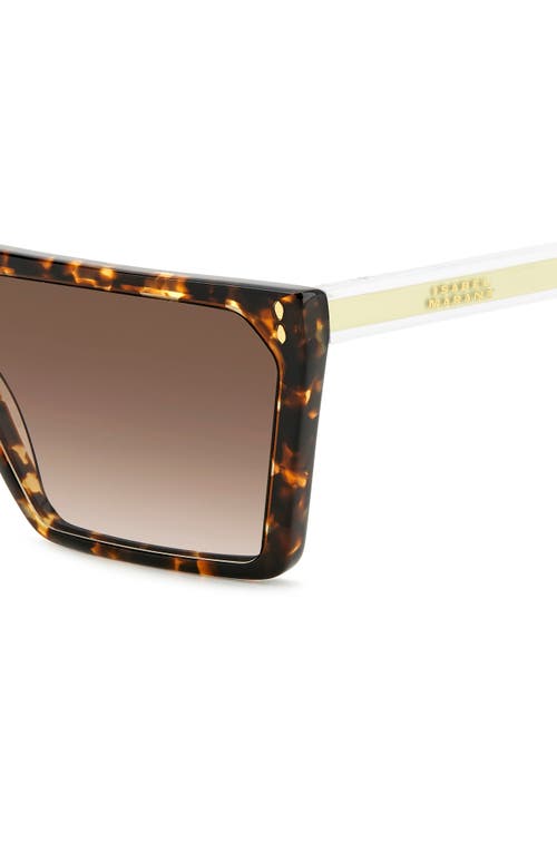 Isabel Marant 64mm Oversize Rectangular Sunglasses In Brown