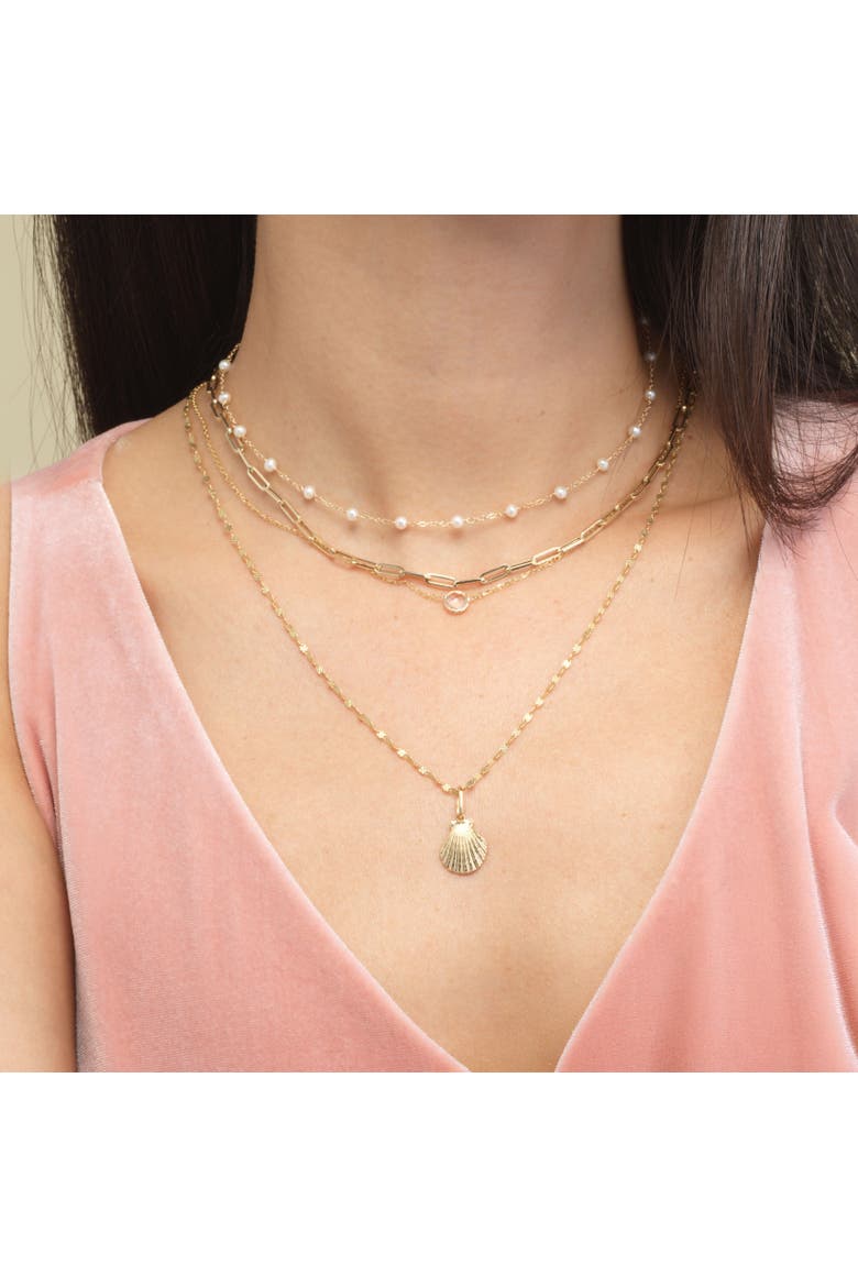 Pearl Bead Chain Necklace, Alternate, color, Pearl