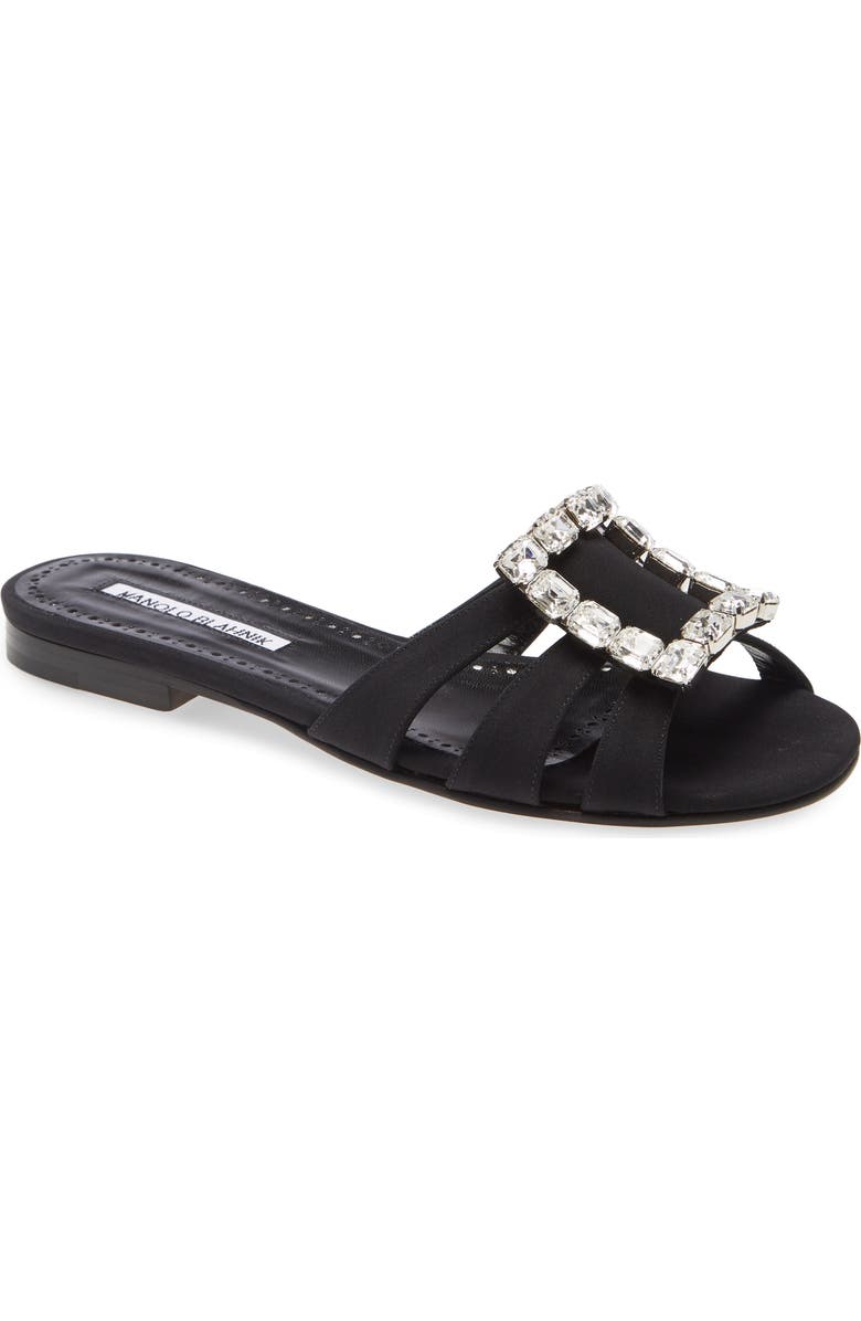 Manolo Blahnik Iluna Buckle Slide Sandal, Main, color,