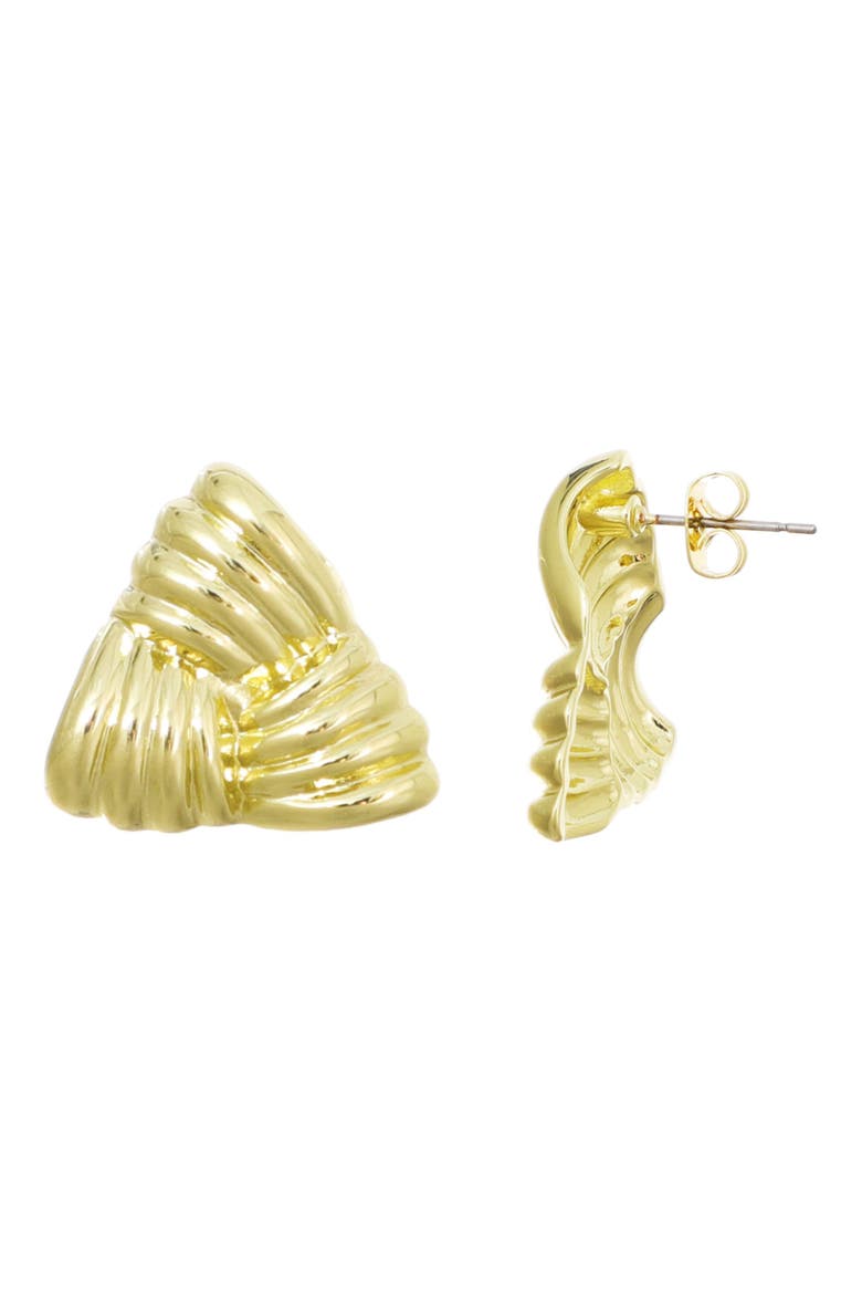 Triangle Statement Stud Earrings, Alternate, color, GOLD