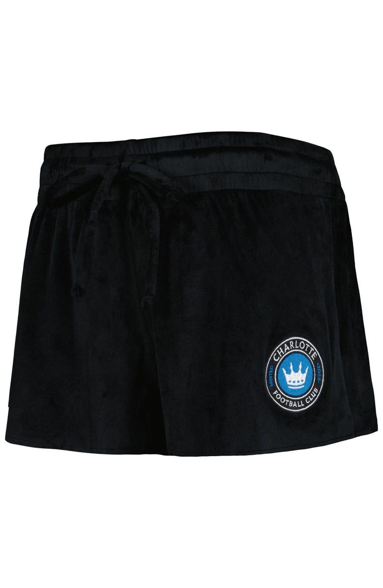 CONCEPTS SPORT Women's Concepts Sport Black Charlotte FC Intermission T-Shirt and Shorts Sleep Set, Alternate, color, Black