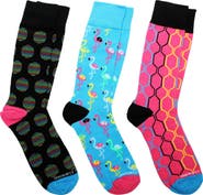 UNSIMPLY STITCHED 3-Pack Assorted Graphic Crew Socks
