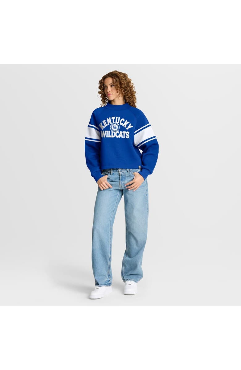 FANATICS Women's Fanatics Royal Kentucky Wildcats Oversized Hometown Premium Punt Coverage Raglan Pullover Sweatshirt, Alternate, color, Royal