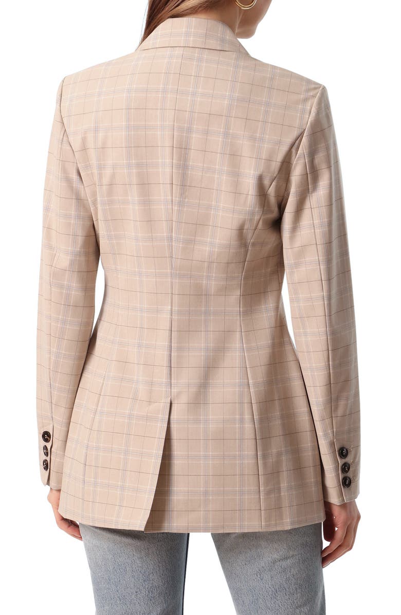 Avec Les Filles Plaid Fitted Blazer, Alternate, color,