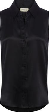 L'AGENCE Emmy Sleeveless Silk Blouse