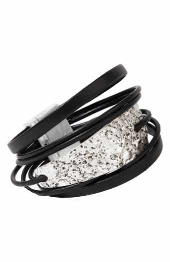 SAACHI Absolute Zero Metal & Leather Bracelet