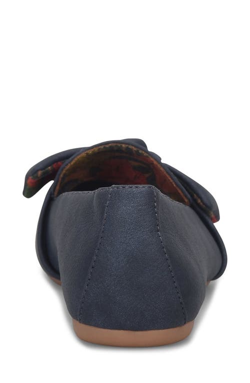 B O C By Børn Paisley Bow Flat In Navy Nubuck