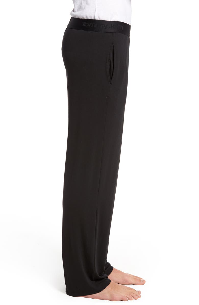 Tommy John Second Skin Pajama Pants, Alternate, color, Black