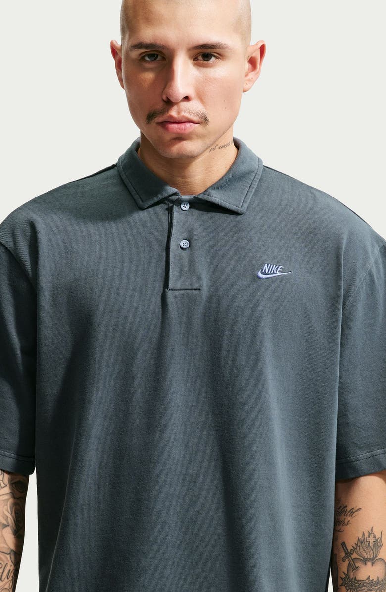Nike Cotton Jersey Polo, Alternate, color, Obsidian