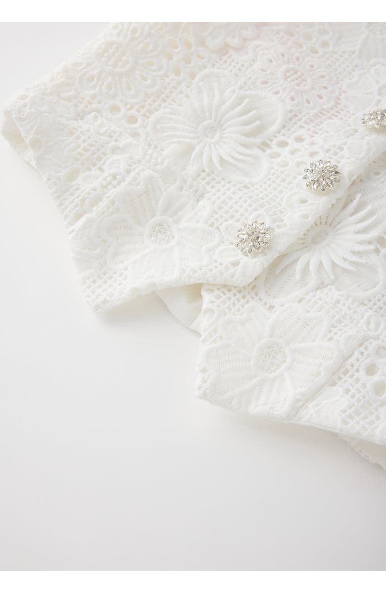 Marlo Kids Lucinda Embroidered Vest, Alternate, color, Ivory