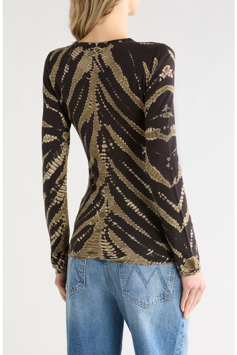 Crewneck Knit Top, Alternate, color, BLACK SAVANNAH WASH