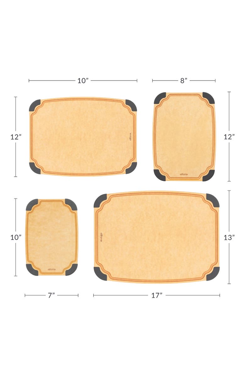 Eli Home Essential Series 4-in-1 Cutting Board Set, Alternate, color, Brown