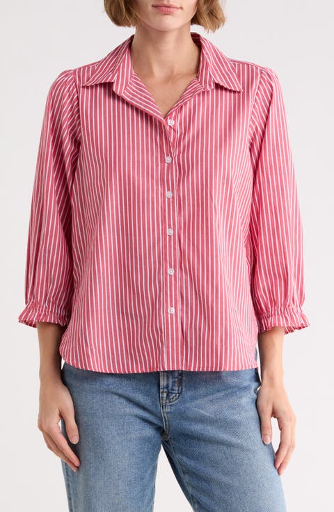 Sunset Striped Button Down Shirt