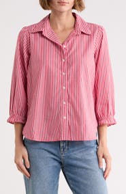 Trove New York Sunset Striped Button Down Shirt