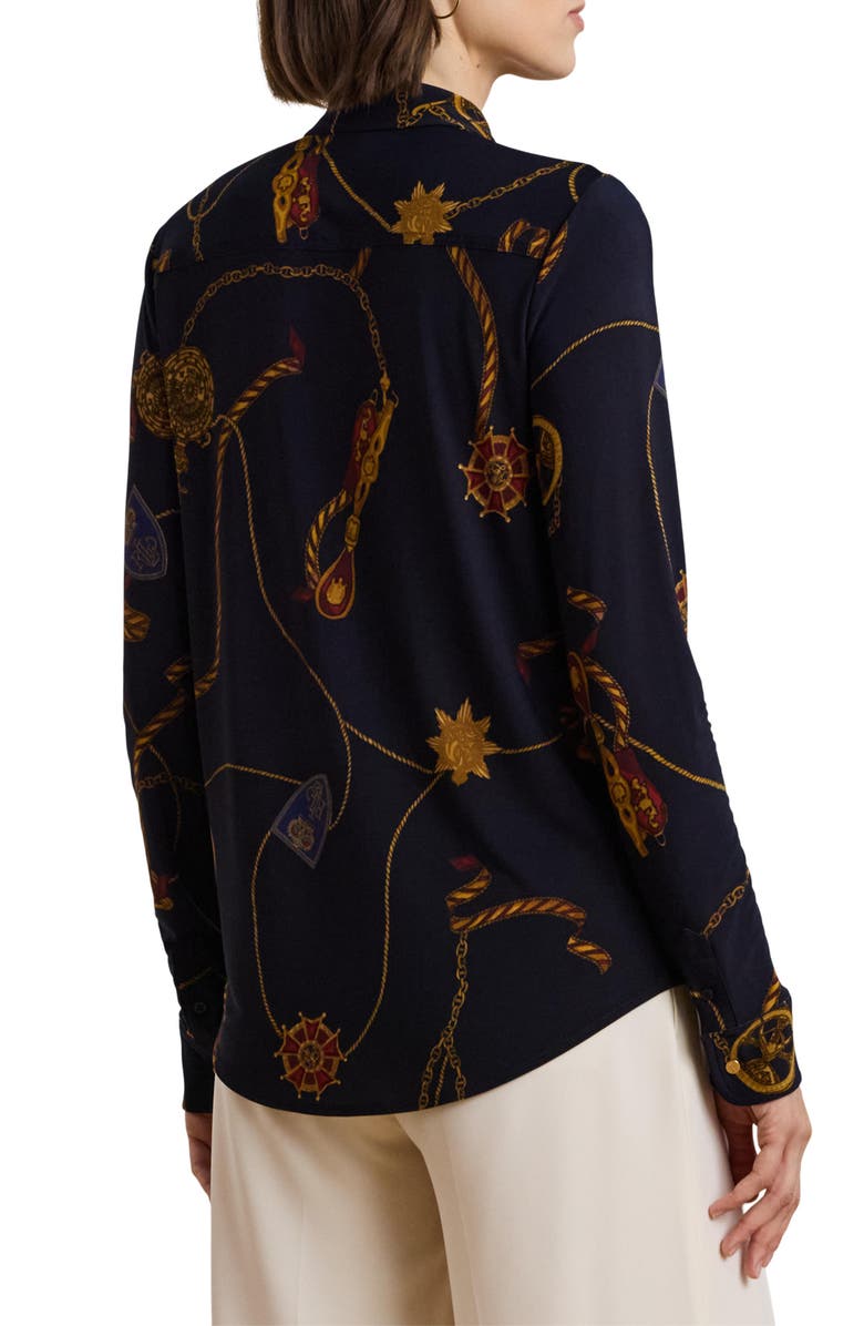 Lauren Ralph Lauren Medallion Print Button-Up Shirt, Alternate, color, 