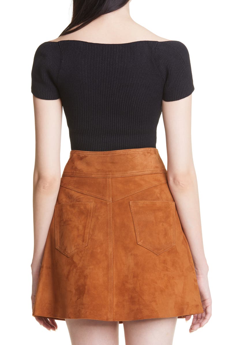 Khaite Ista Ribbed Bustier Sweater, Alternate, color,