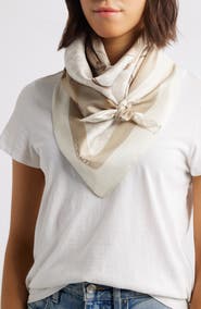 COACH Stacked Tabby Print Silk Square Scarf