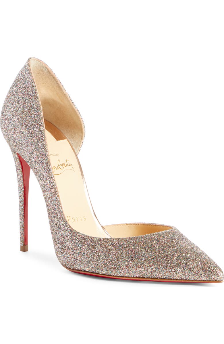 Christian Louboutin Iriza Half d'Orsay Glitter Pump, Main, color,