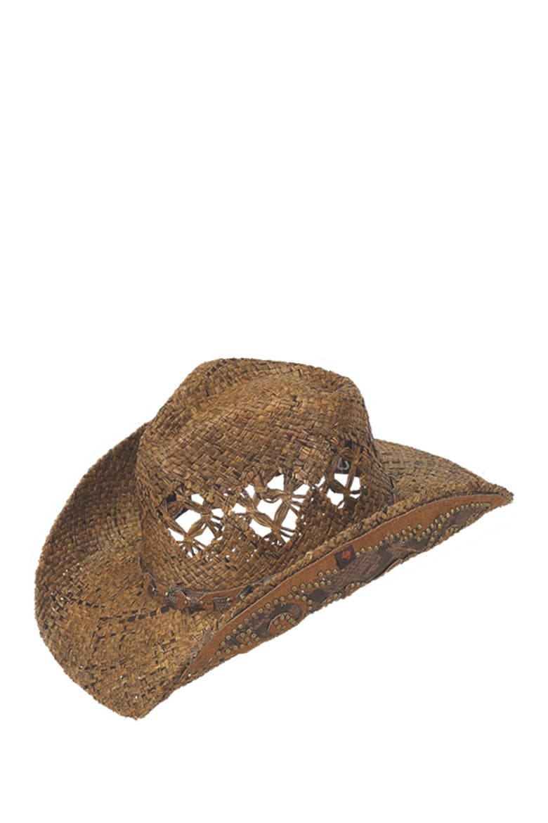 Jarales Studded Cowboy Hat, Main, color, BROWN